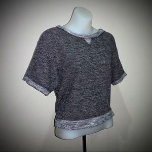Grey Sweater T Mid-Rise Top